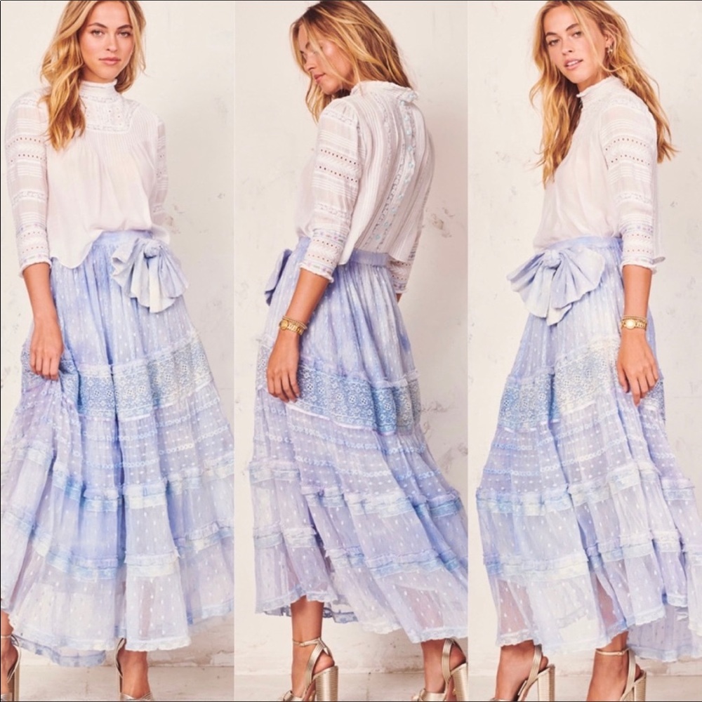 TRADE? LoveShackFancy Coleman Skirt Angel Blue